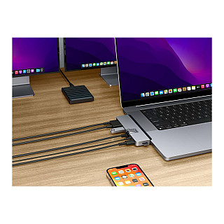 HiperDrive DUO PRO 7-w-2 USB-C Hub dla MacBook Air/Pro 2016-2020 | Porty Ethernet LAN (RJ-45) 1 | Ilość portów HDMI 1