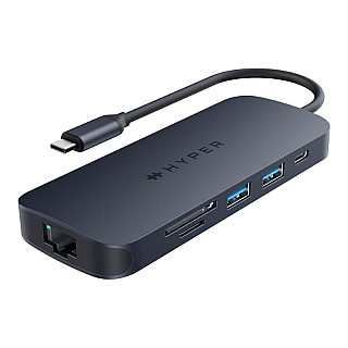 HyperDrive Next 8 Port USB-C Hub z 140W | Porty Ethernet LAN (RJ-45) 1 | Ilość portów HDMI 1