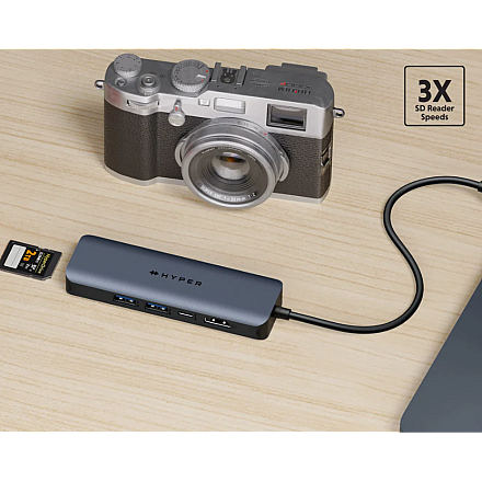 Hyper HyperDrive EcoSmart Gen.2 Universal USB-C 6-in-1 Hub w 100 W PD Power Pass-thru - 4