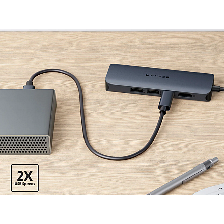 Hyper HyperDrive EcoSmart Gen.2 Universal USB-C 6-in-1 Hub w 100 W PD Power Pass-thru - 3