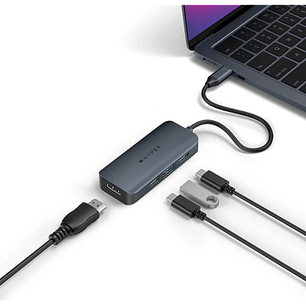 Hyper HyperDrive EcoSmart Gen.2 Universal USB-C 4-in-1 Hub w 100 W PD Power Pass-thru - 4