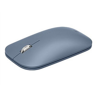 Товар повернення # Стан дуже добрий # Сучасна мобільна миша Microsoft KTF-00054 Бездротова, пастельно-блакитна, оптична, Bluetooth 4.2
