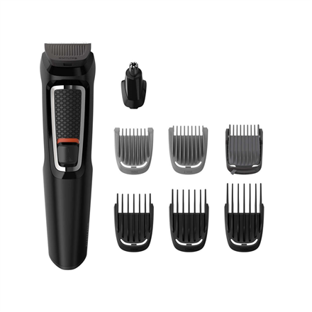 Philips | MG3730/15 | Trymer do twarzy i włosów 8 w 1 | Bezprzewodowy | Liczba stopni długości | Czarny - 1