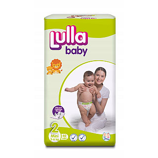 Lulla Baby Pieluszki Jednorazowe Mini Rozmiar 2, 40 szt. ECO PACK