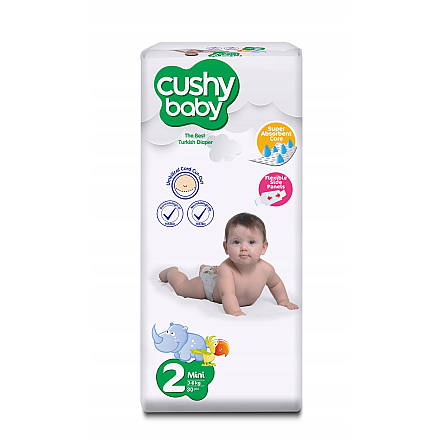 Pieluszki jednorazowe Cushy Baby rozmiar 2, 30 szt. - 1