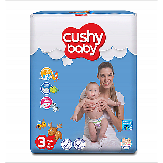 Pieluszki jednorazowe Cushy Baby rozmiar 3, 70 szt.