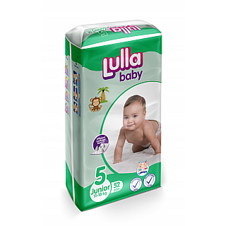 Lulla Baby Pieluszki Jednorazowe Rozmiar 5, 52 szt. JUMBO PACK