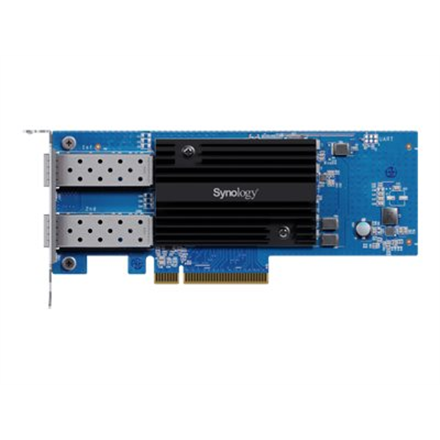 Synology E25G30-F2 Dual-port 25GbE SFP28 add-in card designed to accelerate bandwidth-intensive workflows - 1