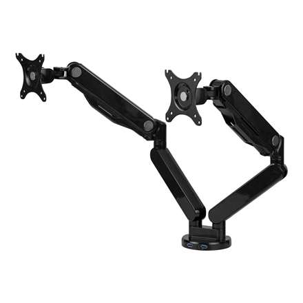Fellowes arm for 2 monitors -  Platinum black - 1