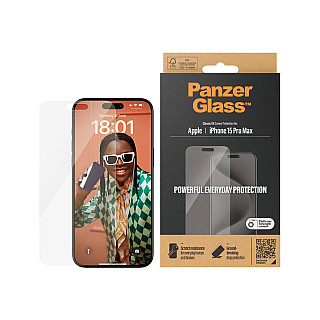 PanzerGlass | Ochraniacz ekranu | Apple iPhone 15 Pro Max | Przezroczysty