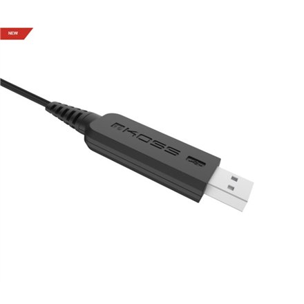 Koss | CS200 USB | Słuchawki | Przewodowe | Nauszne | Z mikrofonem | Czarne - 7
