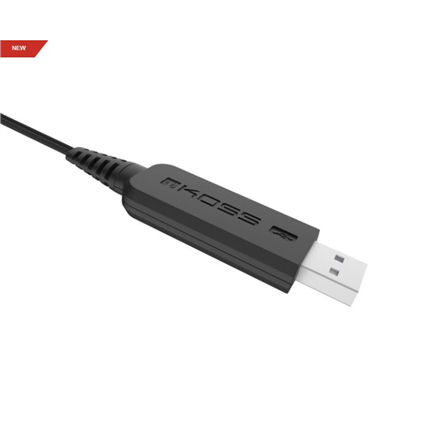 Koss | CS200 USB | Słuchawki | Przewodowe | Nauszne | Z mikrofonem | Czarne - 3