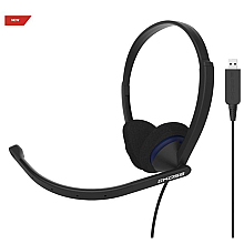 Koss | CS200 USB | Słuchawki | Przewodowe | Nauszne | Z mikrofonem | Czarne