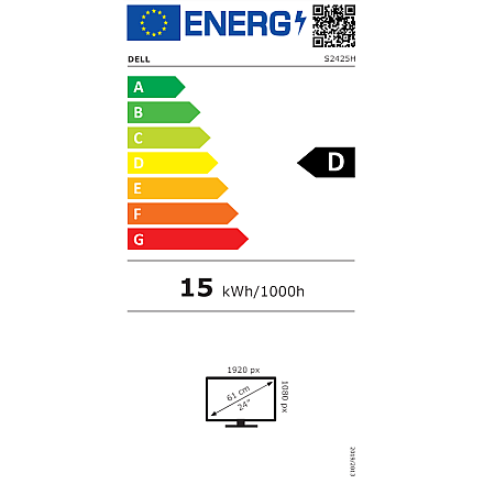 Dell | S2425H | 24 " | IPS | 1920 x 1080 pikseli | 16:9 | 8 ms | 250 cd/m² | Biały | Porty HDMI w ilości 2 | 100 Hz - 7