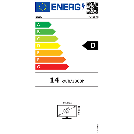 Dell | Monitor bez podstawki | P2425HE | 24 " | IPS | 1920 x 1080 pikseli | 16:9 | 8 ms | 250 cd/m² | Czarny | Porty HDMI w ilości 1 | 100 Hz - 1