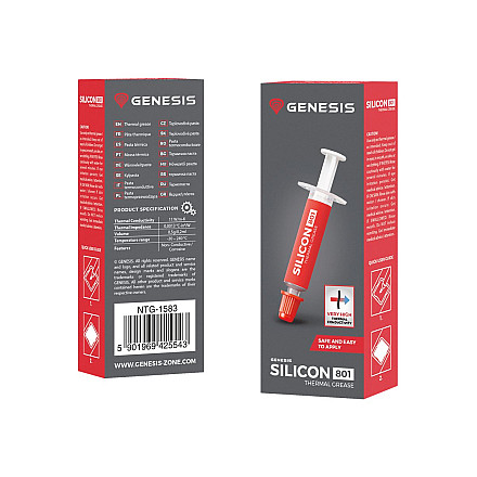 Genesis | Silicon 801 | Pasta теплопровідна | сіра - 6