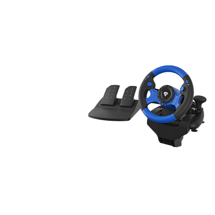 Steering wheel for game Genesis Seaborg 350 | blue-black | racing wheel - 6
