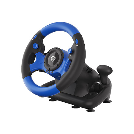 Steering wheel for game Genesis Seaborg 350 | blue-black | racing wheel - 8