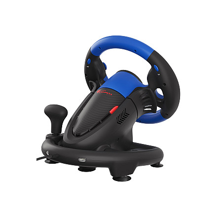 Steering wheel for game Genesis Seaborg 350 | blue-black | racing wheel - 11