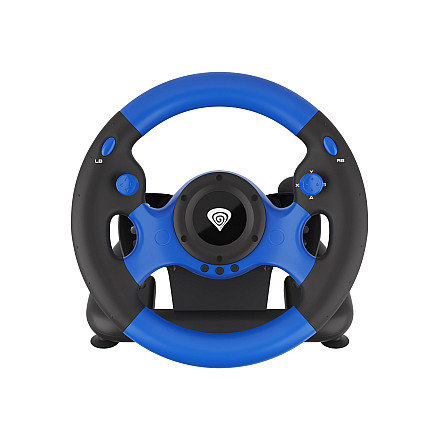 Steering wheel for game Genesis Seaborg 350 | blue-black | racing wheel - 10