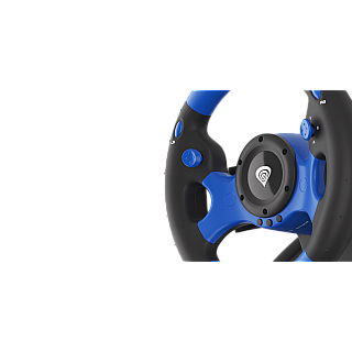 Steering wheel for game Genesis Seaborg 350 | blue-black | racing wheel