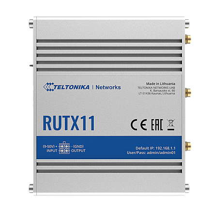 Industrial 4G LTE Cat6 DualSIM router RUTX11 802.11ac 867 Mbit/s - 3