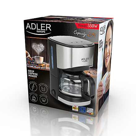 Adler | Кавомашина | AD 4407 | Drip | 550 W | чорний - 3