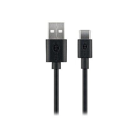 Kabel USB 2.0 Goobay 59122 (USB-C™ do USB A), czarny | Goobay | USB-C do USB-A - 4
