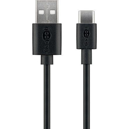 Kabel USB 2.0 Goobay 59122 (USB-C™ do USB A), czarny | Goobay | USB-C do USB-A - 1