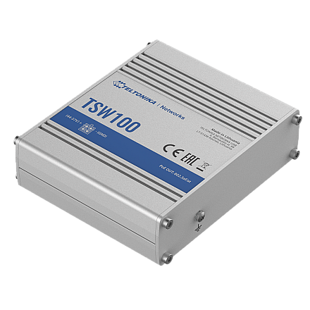 Teltonika Промислова POE+ комутатор TSW100 Некерований - 2