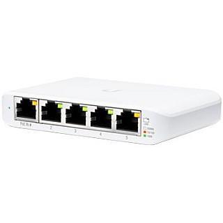 UBIQUITI UniFi Комутатор Flex Mini, 5 port, (4) GbE, (1) GbE PoE input port for power