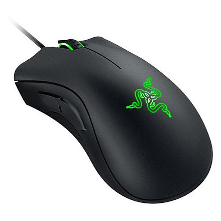 Razer DeathAdder Essential, Gaming Mouse, True 6 400 DPI optical sensor, Ergonomic Form Factor, Mechanical Mouse Switches with 10 million-click life cycle, 1000 Hz Ultrapolling, Single-color green lighting - 1