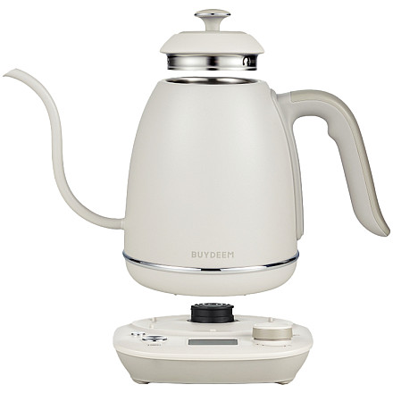 BUYDEEM Czajnik typu Gooseneck з з регулюванням temperatury, K821, Oat White, EU - 2