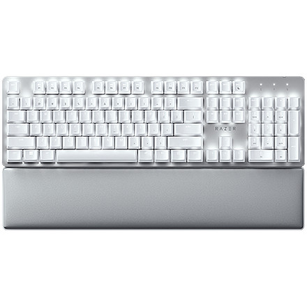 Razer Pro Type Ultra - US Layout, Wireless Mechanical Keyboard for Productivity, Razer Yellow Mechanical Комутатор, Bluetooth and Razer HyperSpeed (2.4GHz), Backlit keys (white LED), USB-C, Plush leatherette wrist rest, Soft-touch coating - 1