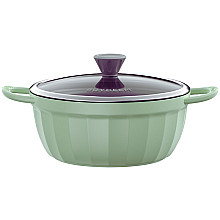 BUYDEEM Garnek emaliowany 4,5L CP152 Cozy Greenish
