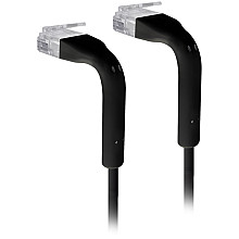 UBIQUITI UniFi Ethernet patchcord kat. 6, 0.3m, Gięty z zamkniętą osłoną RJ45, czarny