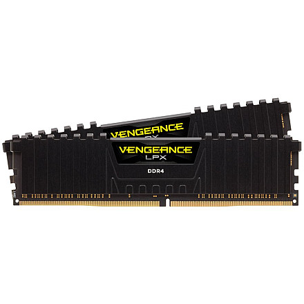 CORSAIR DDR4, 3000MHz 32GB 2x16GB Dimm, 16-20-20-38, XMP 2.0, Vengeance LPX black, Black PCB, 1.35V - 1