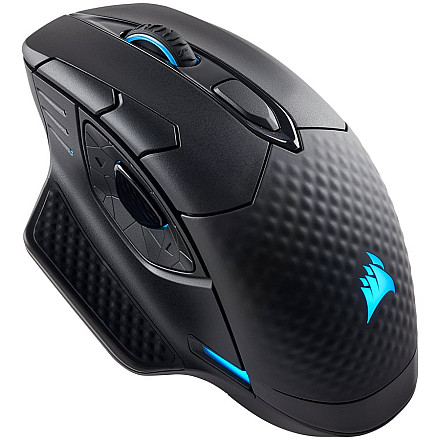 CORSAIR DARK CORE RGB PRO, Wireless FPS/MOBA with SLIPSTREAM, Black, Backlit RGB LED, 18000 DPI, Optical - 1