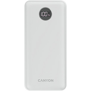 CANYON Powerbank PB-2002 LED 20000 mAh PD 20W QC 3.0 Biały