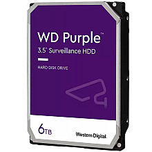 HDD Video Surveillance WD Purple 6TB CMR, 3.5'', 256MB, SATA 6Gbps, TBW:180