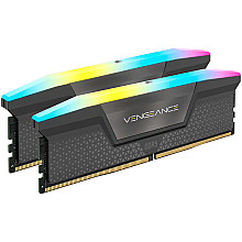 CORSAIR DDR5, 5600MT/s 48GB 2x24GB DIMM, 40-40-40-77, XMP 3.0, VENGEANCE RGB DDR5 Black Heatspreader, RGB LED, 1.25V