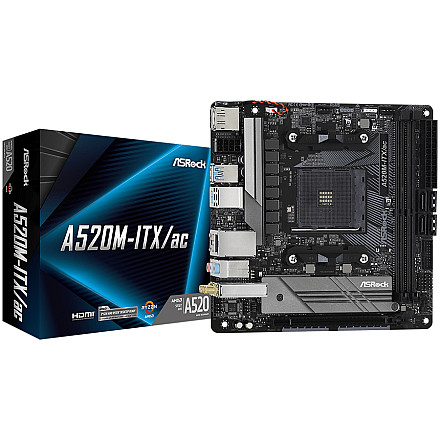 ASROCK A520M-ITX/ac mITX AM4 DDR4 - 1