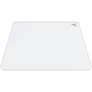 Razer Atlas - White, Glass gaming mousepad, Length: 450 mm, Width: 400 mm, Thick: 5 mm, Tempered glass, Anti-slip rubber base