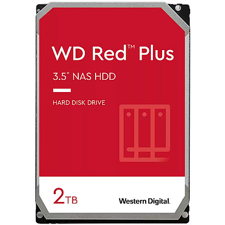 WESTERN DIGITAL Red Plus 2TB CMR, 3.5'', 64MB, 5400 RPM, SATA, TBW: 180 - 1