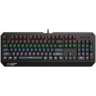 CANYON Клавіатура ігрова Hazard GK-6 RGB US Przewodowa чорна