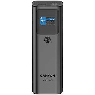 CANYON Powerbank PB-2010 TFT 27000 mAh 140W QC3.0 Grafitowy