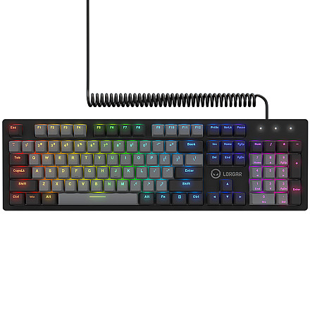 LORGAR Klawiatura Gamingowa Azar 514, Przewodowa, RGB, Czarna - 1