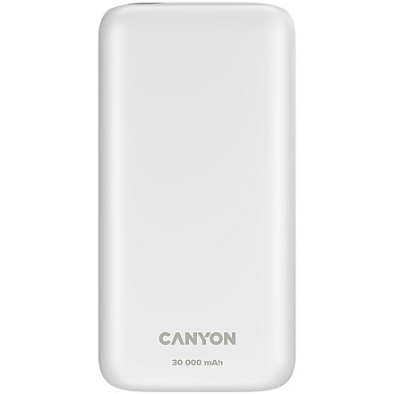 CANYON Powerbank PB-301 LED 30000 mAh PD 20W QC 3.0 Biały - 1