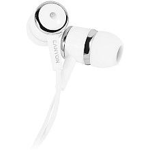 CANYON Внутрішньоканальні навушники EPM-01 Mic Mini-Jack 1.2m білі