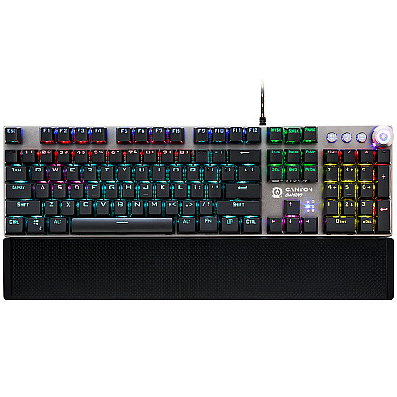 CANYON Клавіатура ігрова Nightfall GK-7 RGB Przewodowa сіра - 1